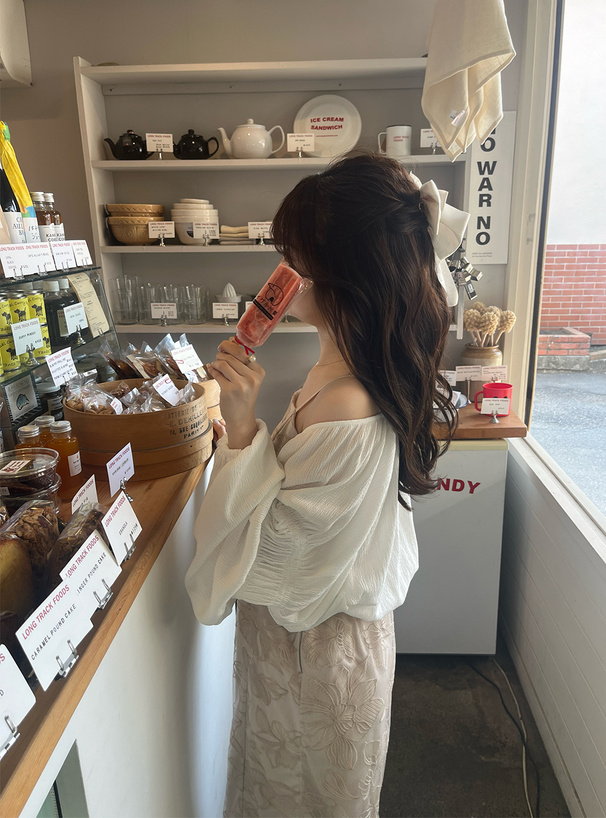 パールサテンリボンバレッタ