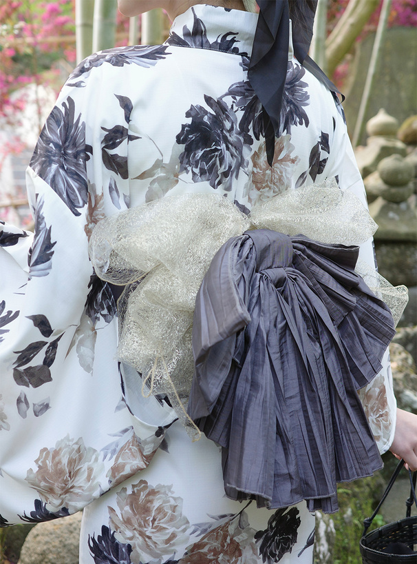 水彩フラワー浴衣セット