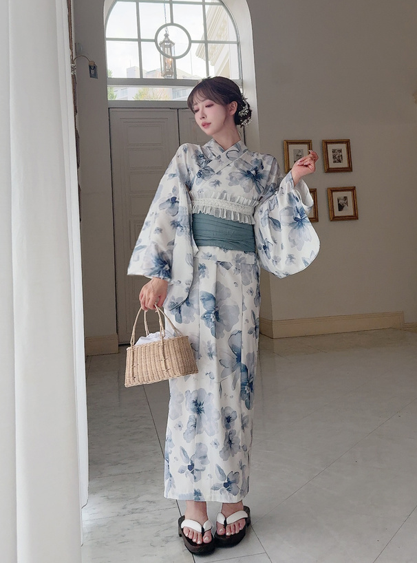 水彩花柄浴衣セット[fy027] | レディースファッション通販の
