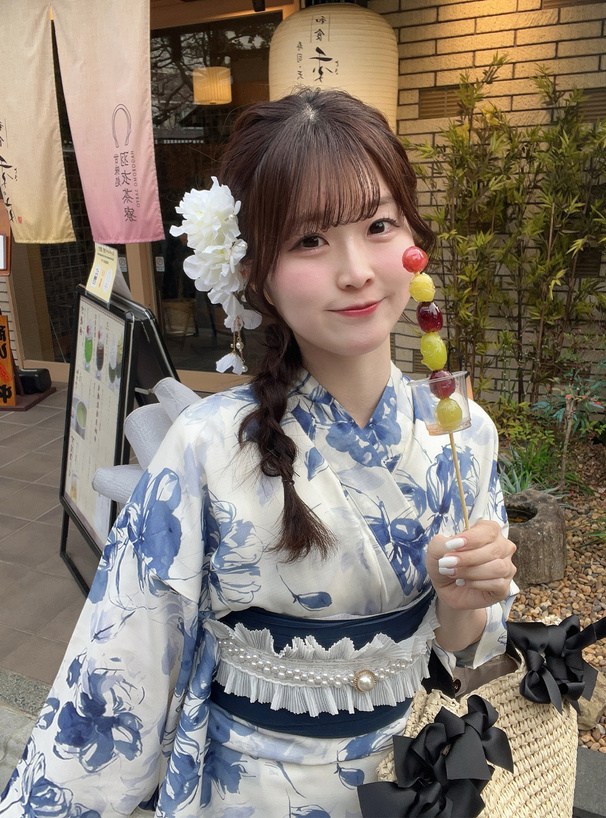 水彩花柄浴衣セット