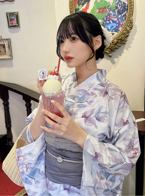 Amazon.co.jp: 3点セット2Way花柄セパレート浴衣fy016ゆかた 帯