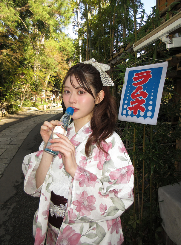 水彩花柄浴衣セット