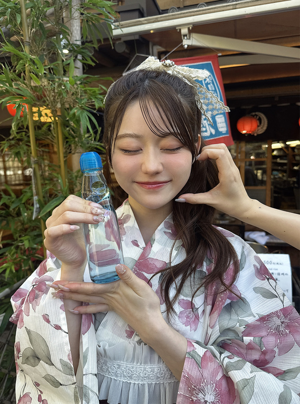 水彩花柄浴衣セット