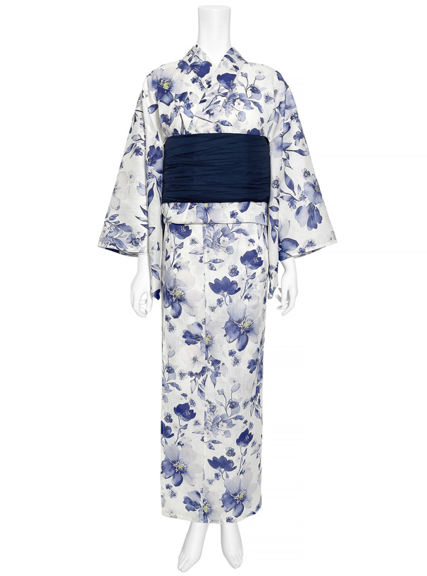 水彩花柄浴衣セット
