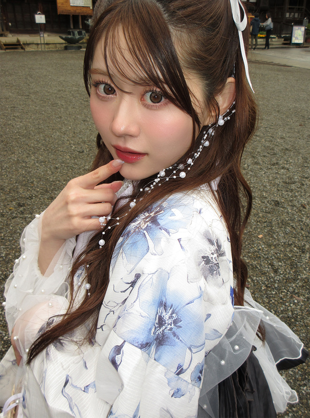 水彩花柄浴衣セット