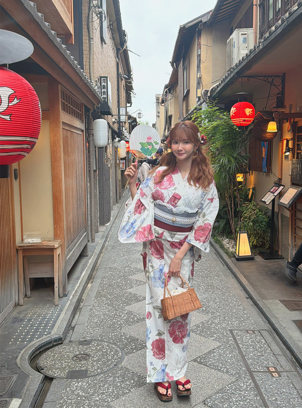 芍薬花柄浴衣セット
