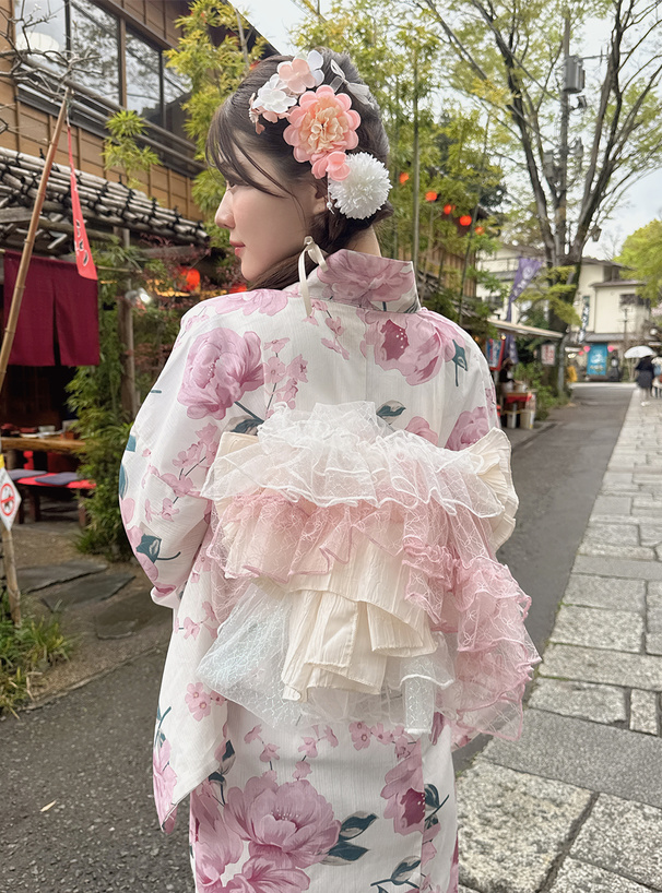 レースフリル兵児帯