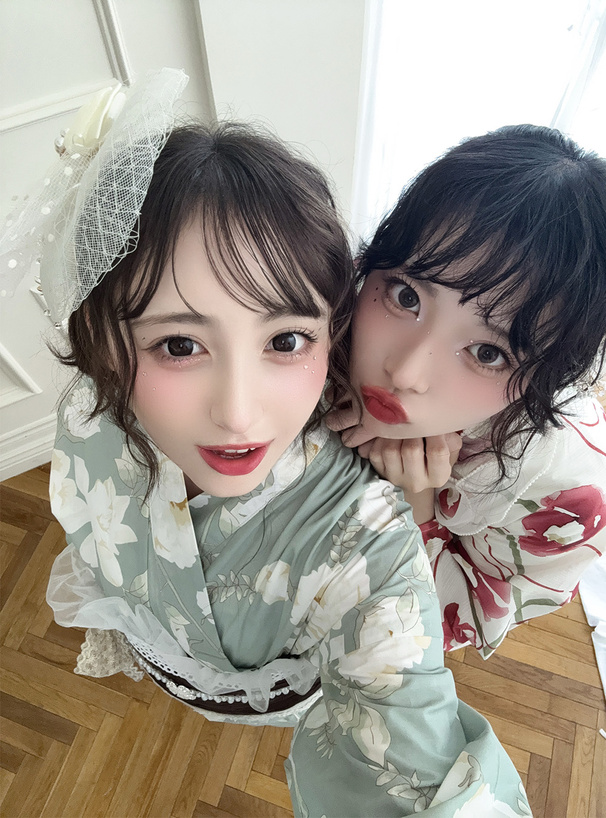 ドットチュールリボンヘアクリップ