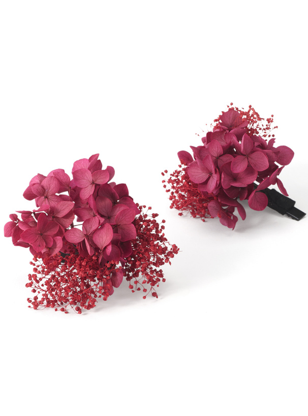 フラワーコサージュヘアクリップ2点セット