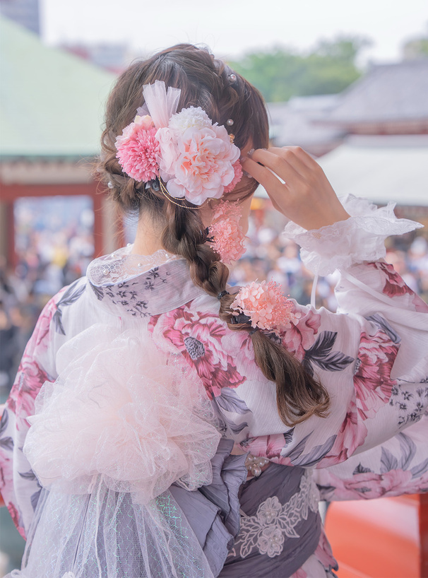 フラワーコサージュヘアクリップ2点セット