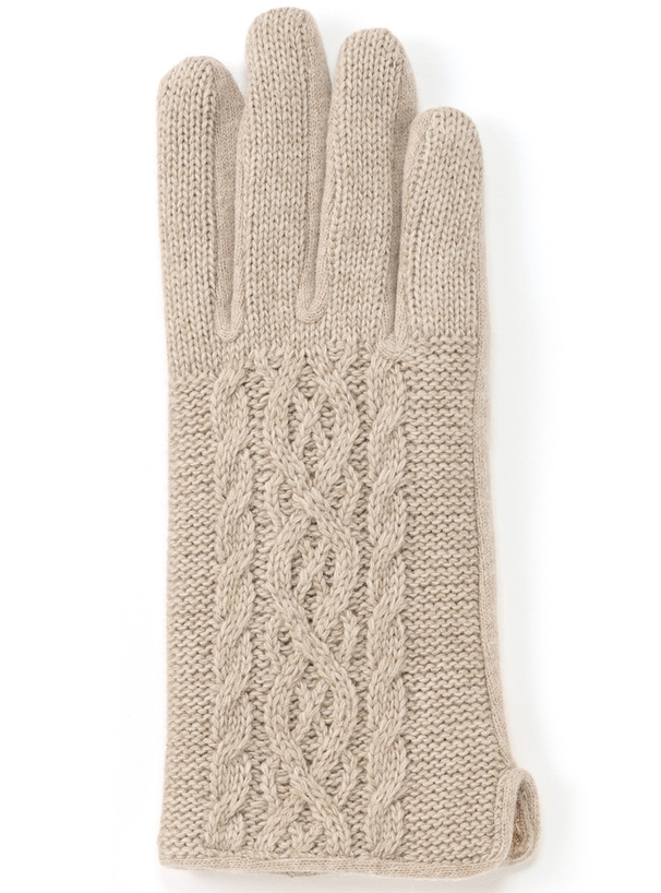 スマホ対応ケーブル編みニットグローブ