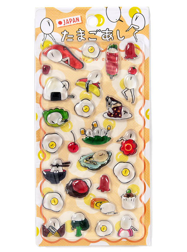 たまごあしのぷっくりシール お弁当