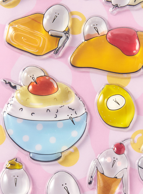 たまごあしのぷっくりシール フード