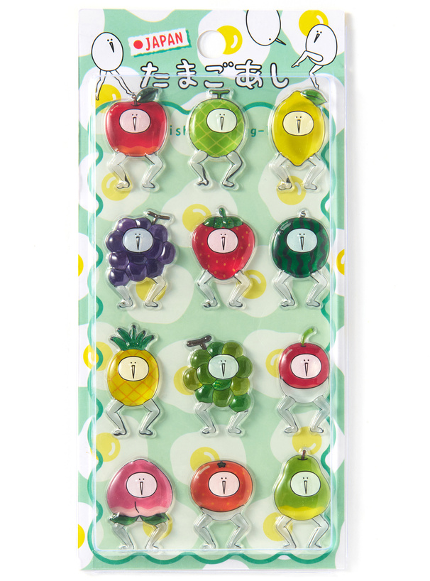 たまごあしのぷっくりシール フルーツ