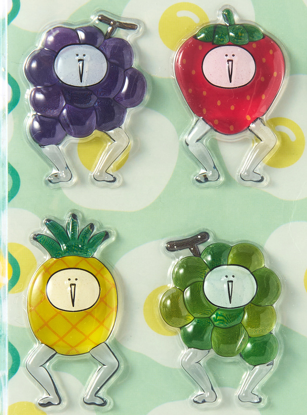 たまごあしのぷっくりシール フルーツ