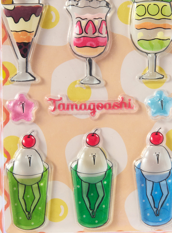 たまごあしのぷっくりシール パフェ