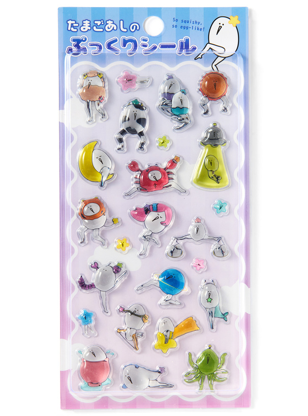 たまごあしのぷっくりシール 夜空