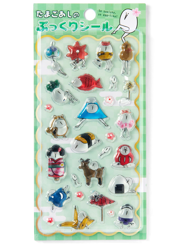 たまごあしのぷっくりシール ニッポン