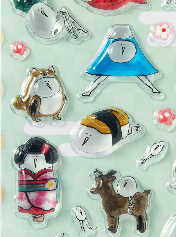 たまごあしのぷっくりシール ニッポン