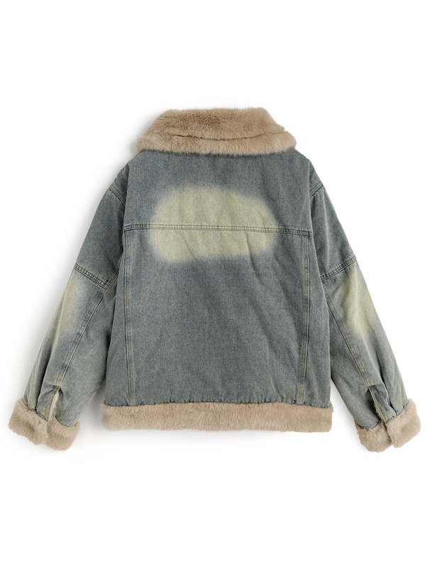 襟2Wayファーデニムジャケット[gc285] | レディースファッション通販の