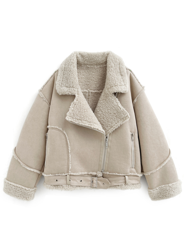 ムートンボアライダースジャケット