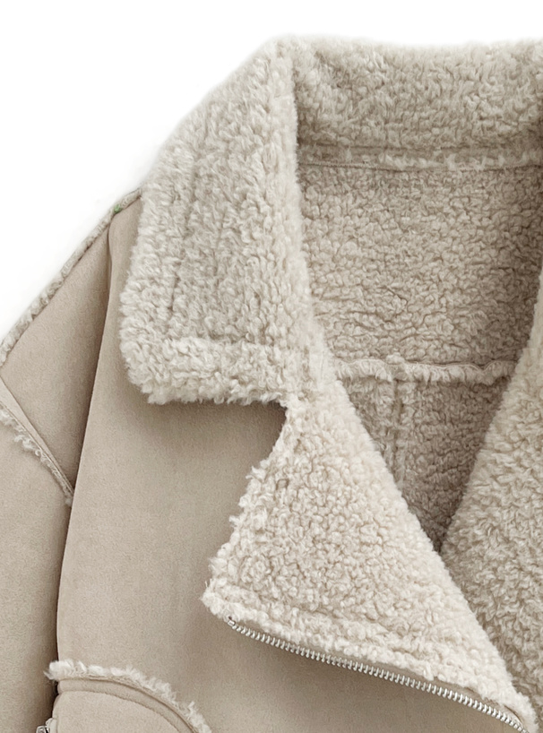 ムートンボアライダースジャケット