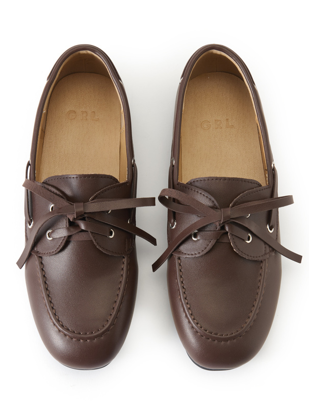 レースアップデッキシューズ