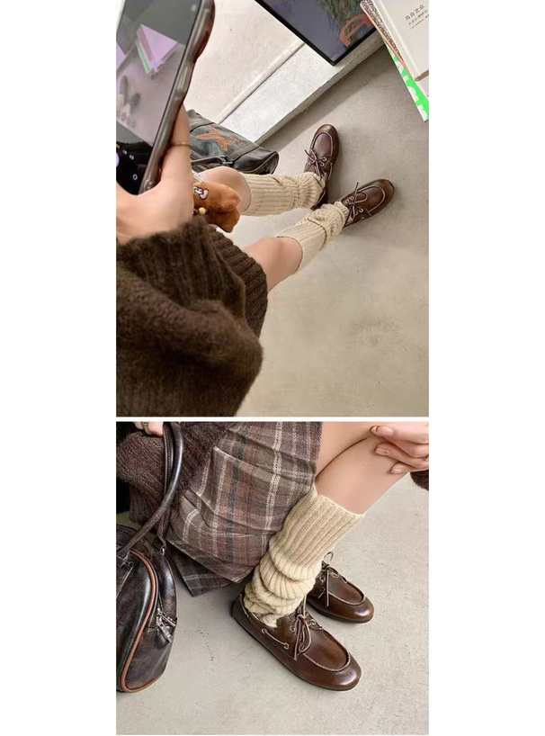 レースアップデッキシューズ