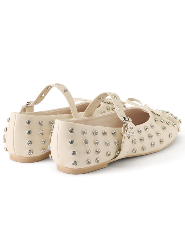 リボンビジューパンプス