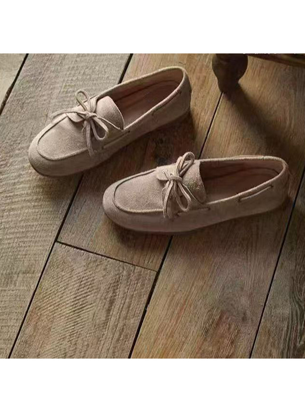 スエードレースアップデッキシューズ