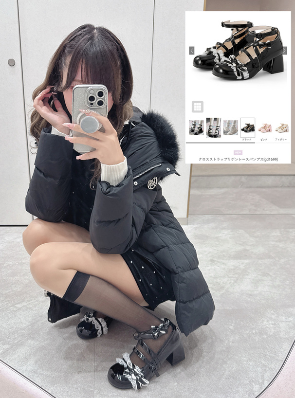 クロスストラップリボンレースパンプス[gd1699] | レディース