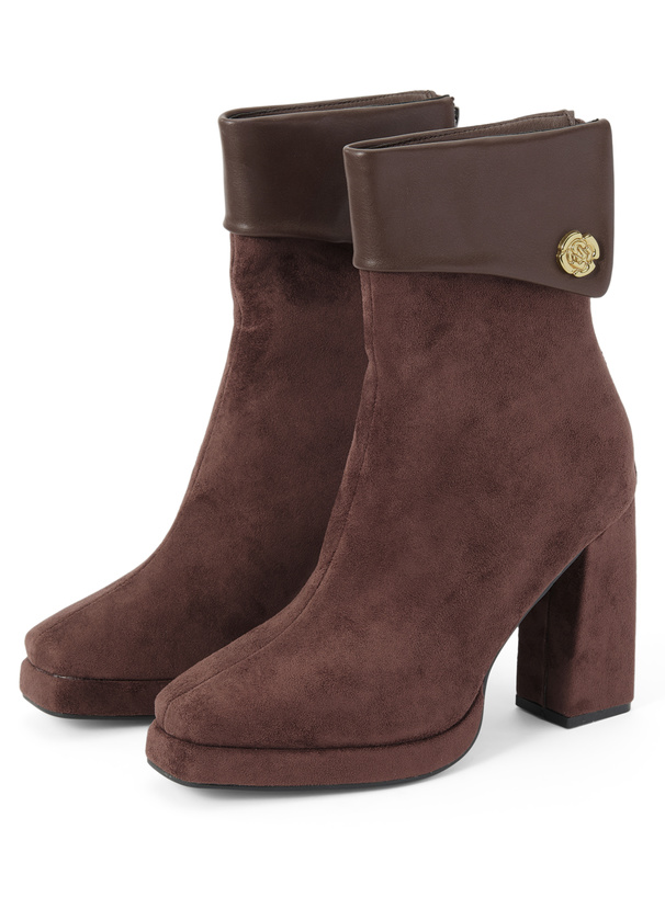 レザードッキングスエードショートブーツ[gd1700]