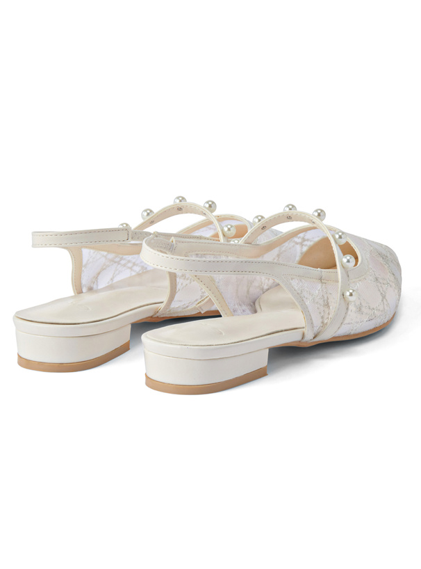 パールストラップシアーミュールサンダル