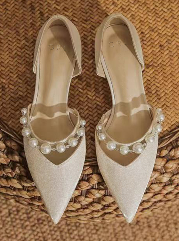 パールストラップパンプス