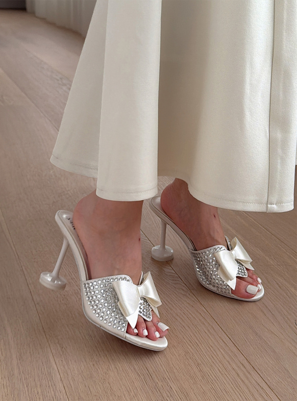 ビッグリボンストーンミュール