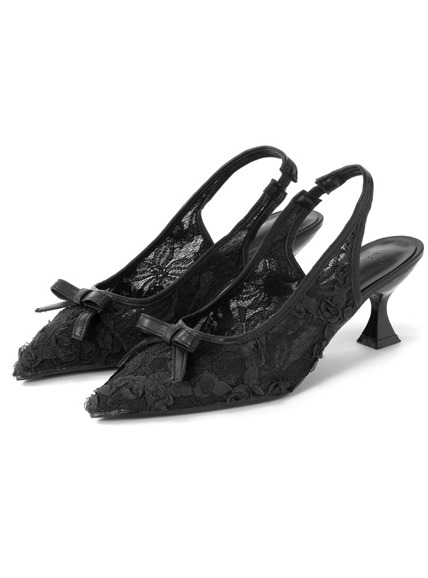 リボンレースストラップパンプス[gd1744]