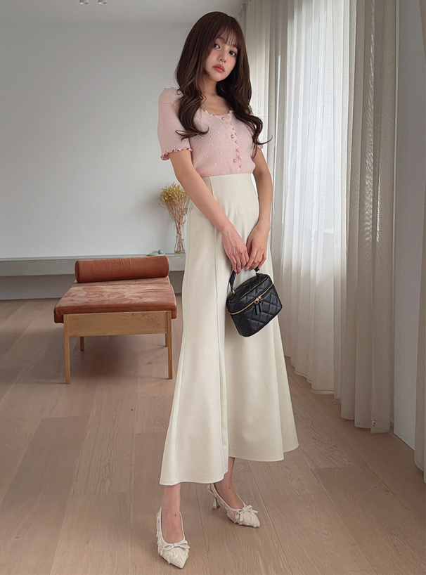 リボンレースストラップパンプス