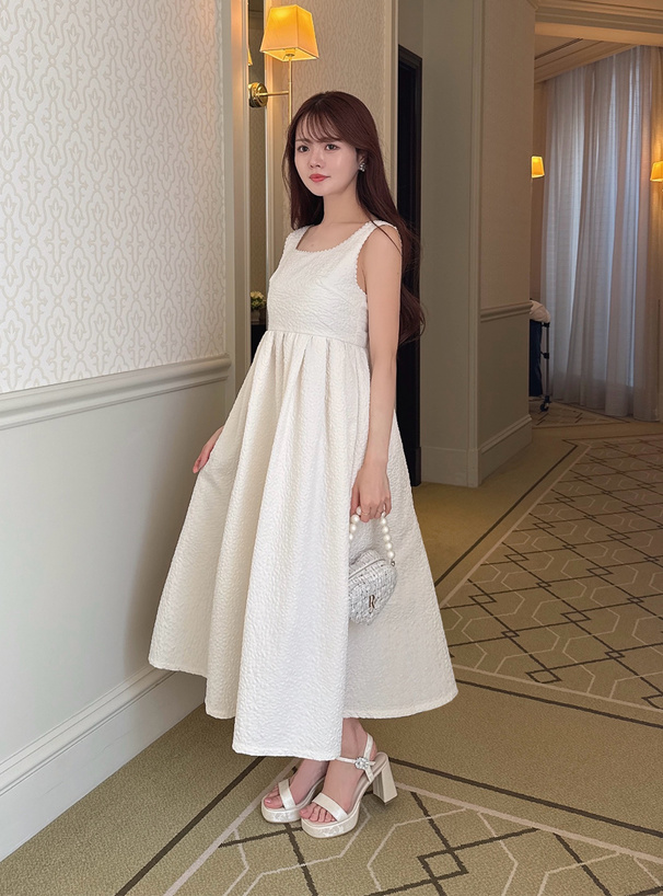 花柄ジャガードビジューストラップヒールサンダル