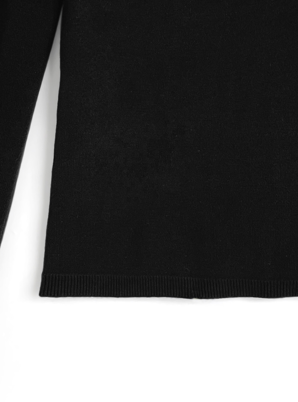 チュールリボンオフショルダーニットトップス