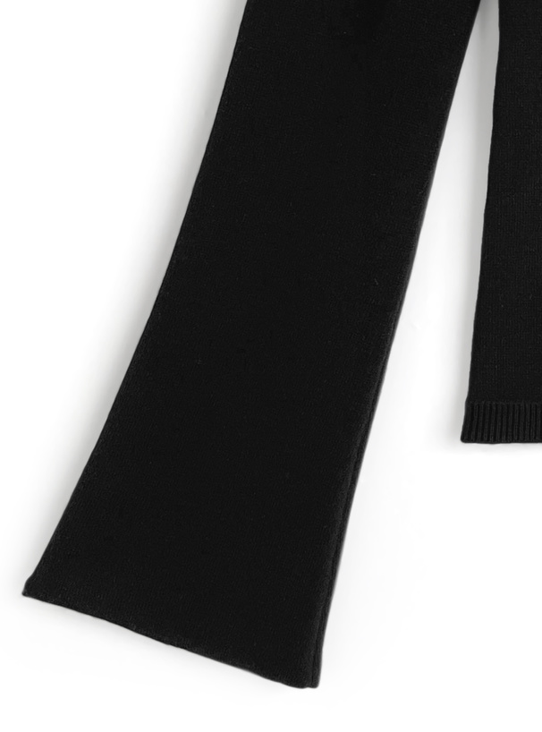 チュールリボンオフショルダーニットトップス