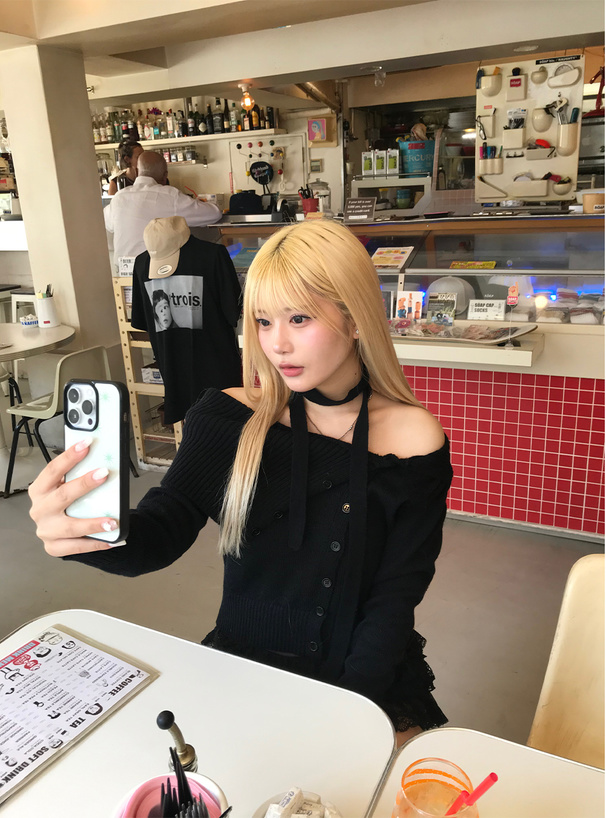 タイ付きオフショルダーニットトップス[gf112] | レディース