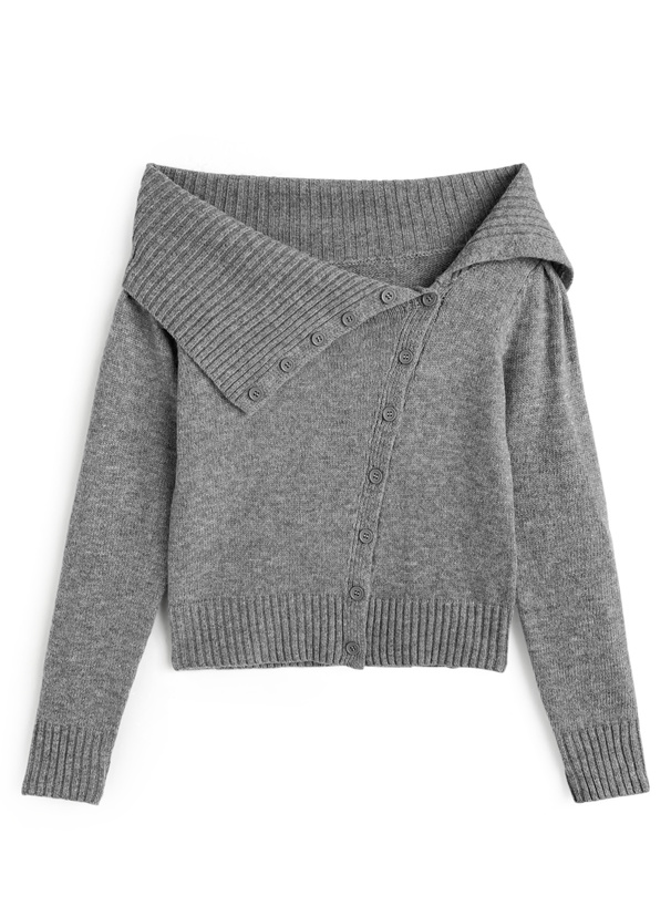 タイ付きオフショルダーニットトップス[gf112] | レディース