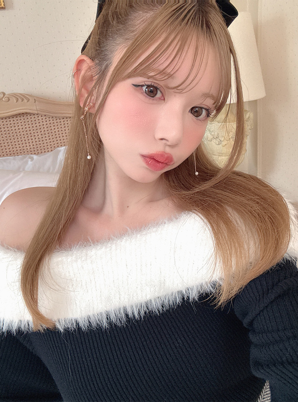 シャギーオフショルダーリブニットトップス[gf115] | レディース