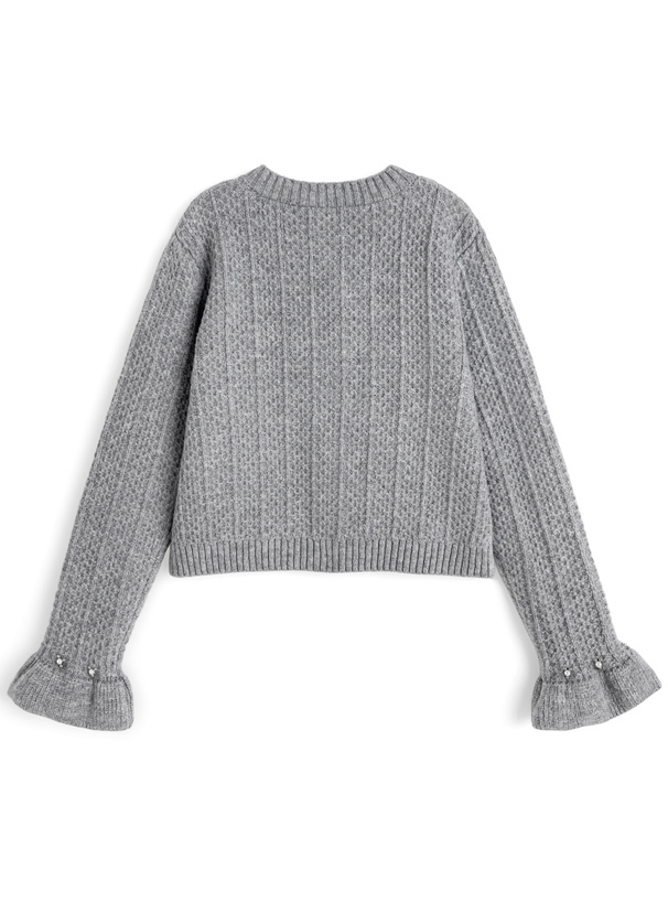 シアーリボンニットカーディガン