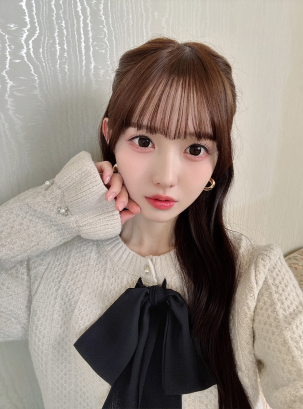 シアーリボンニットカーディガン