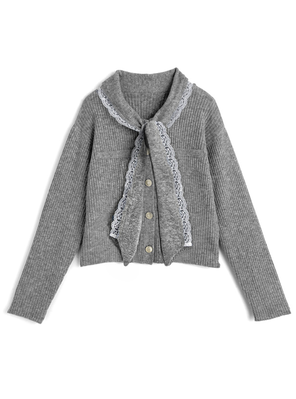 レースリボンニットカーディガン[gf122]