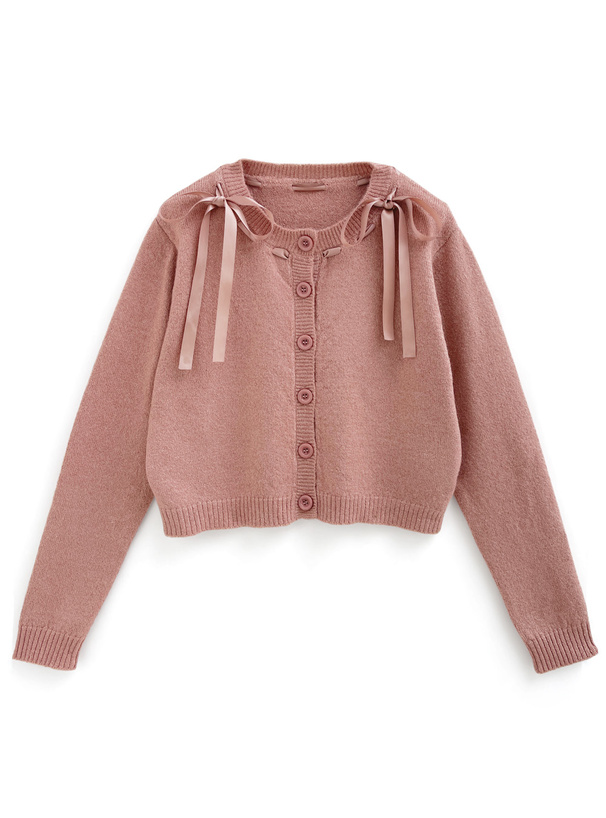 ダブルリボンニットカーディガン[gf96] | レディースファッション通販