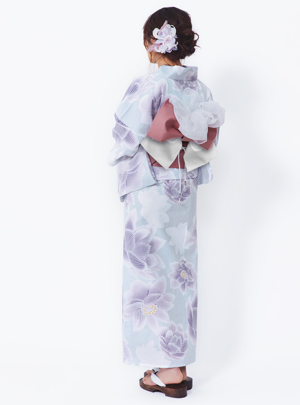 蓮の花柄浴衣セット[gi1318] | レディースファッション通販のグレイル 