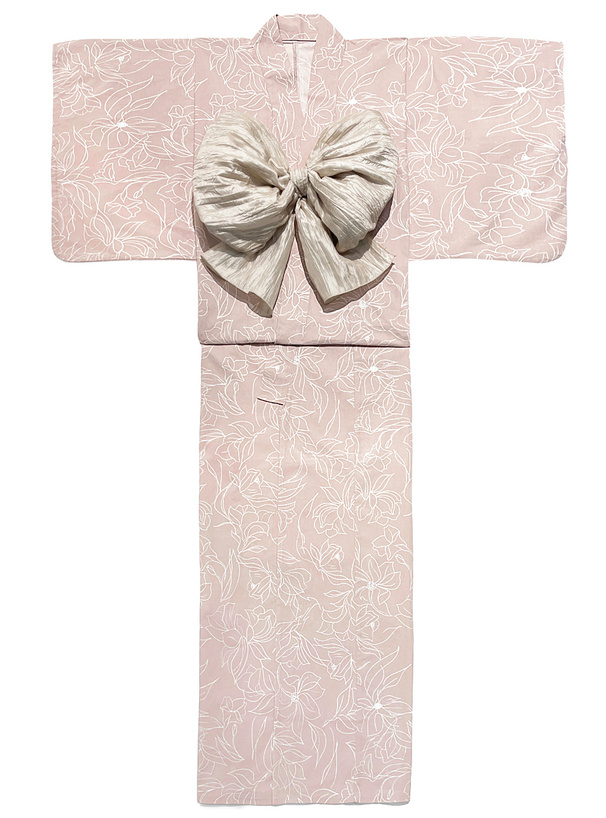 線画花柄浴衣セット[gi1403] | レディースファッション通販のグレイル 