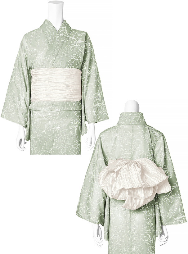 線画花柄浴衣セット[gi1403] | レディースファッション通販のグレイル 
